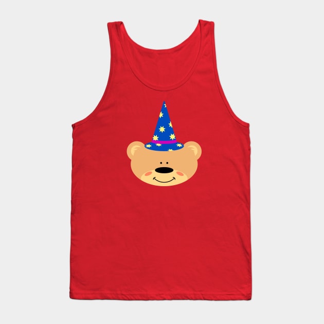 Teddy bear with Wizzard Hat Tank Top by schlag.art